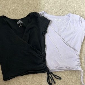 black and purple tops